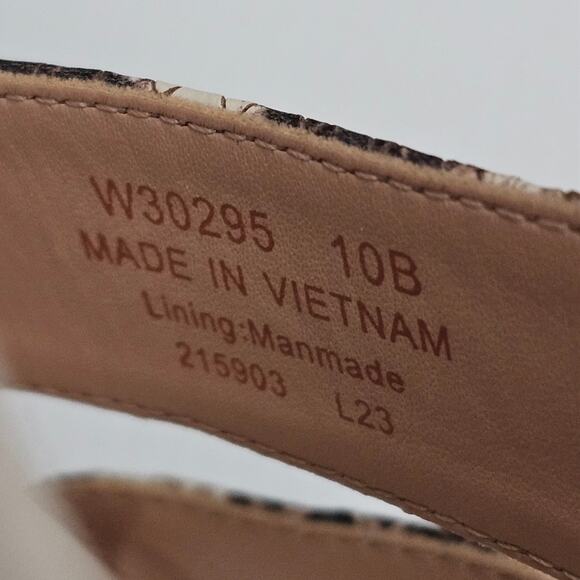 Cole Haan OG Peyton Sandal Womens 10 Flatform Pecan Snake Print Leather Wedge - Picture 14 of 15